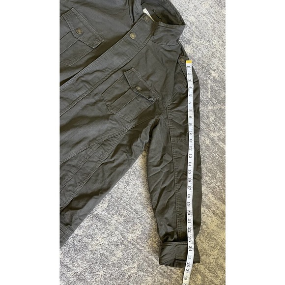 Wenven Mens L Jacket Brown Military Style Button Snaps Canvas New P1 - Picture 4 of 9